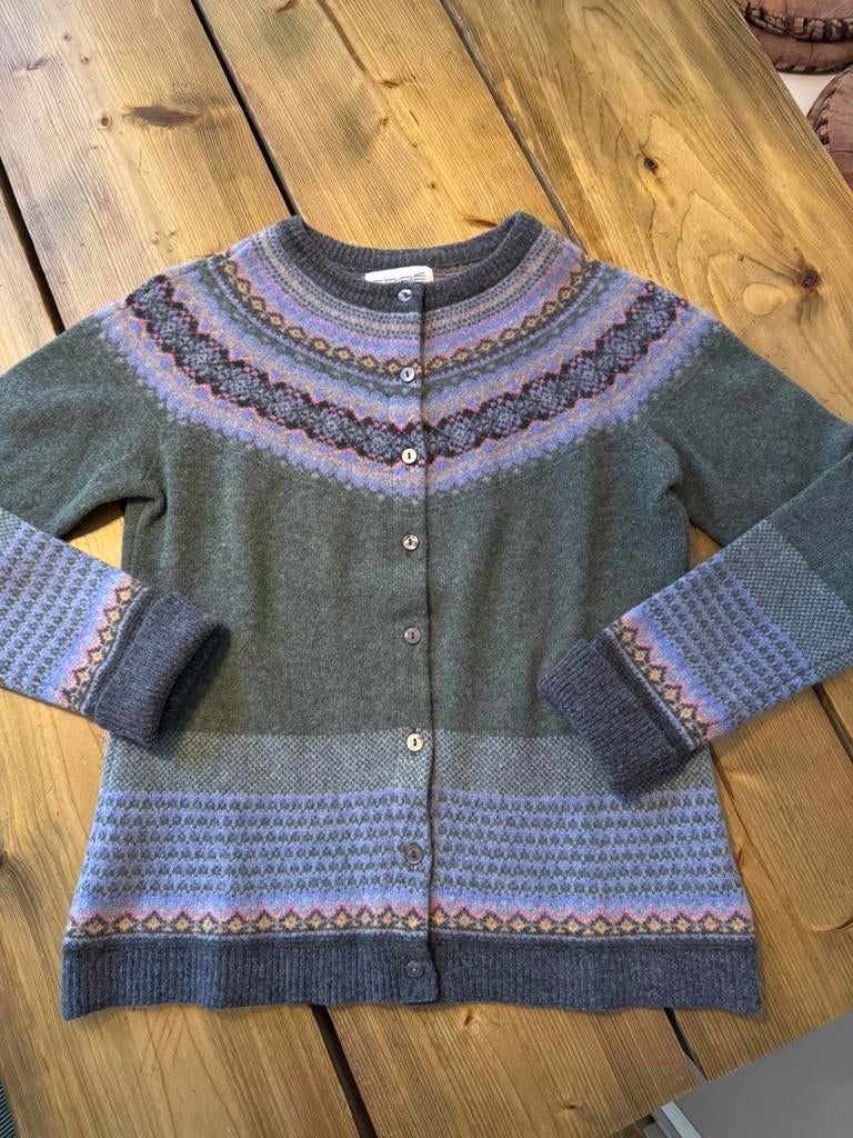 Eribe vestje groen roze 100% wol maat L, Ophalen of Verzenden, Zo goed als nieuw, Groen