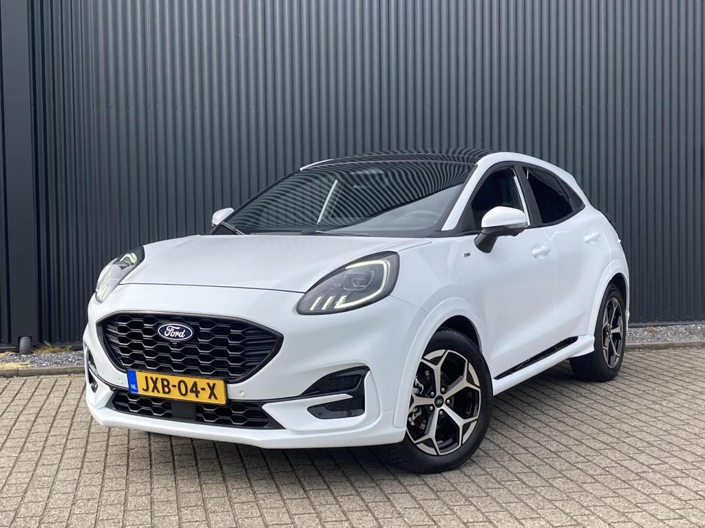 Ford Puma 1.0 EcoBoost Hybrid 125 pk ST-Line Automaat Afneem, Wit, Bedrijf, USB, 3 cilinders