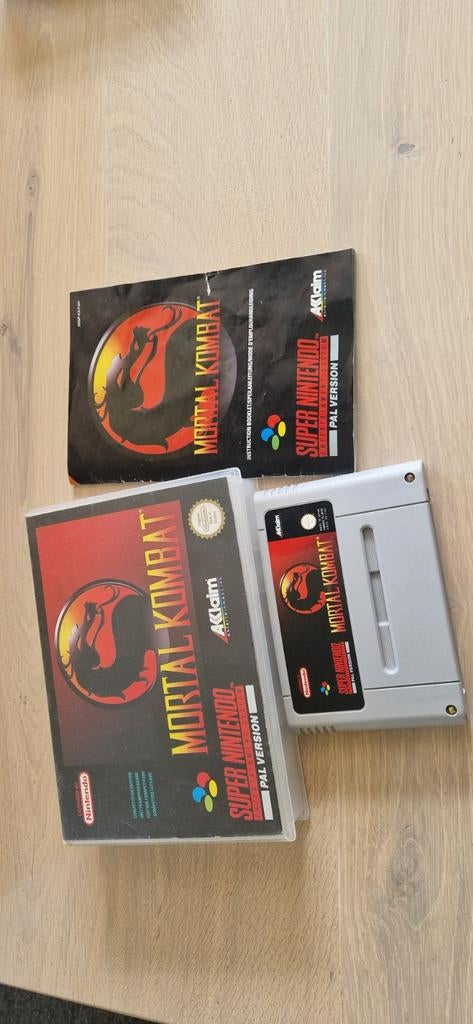 Mortal Kombat Super Nintendo met boekje, Spelcomputers en Games, Games | Nintendo Super NES, Ophalen of Verzenden