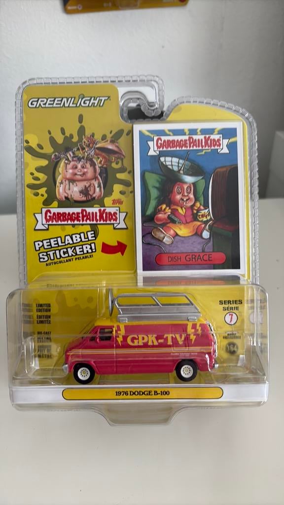 Greenlight 1976 Dodge B-100 Garbage Pail Kids 1/64, Ophalen of Verzenden, Nieuw, Auto