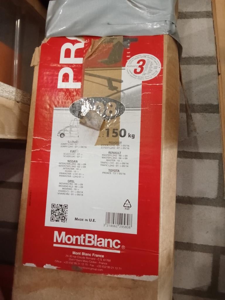 MontBlanc Dakdragers Set van 3 - Nieuw in Doos, Auto diversen, Dakdragers, Ophalen of Verzenden, Nieuw