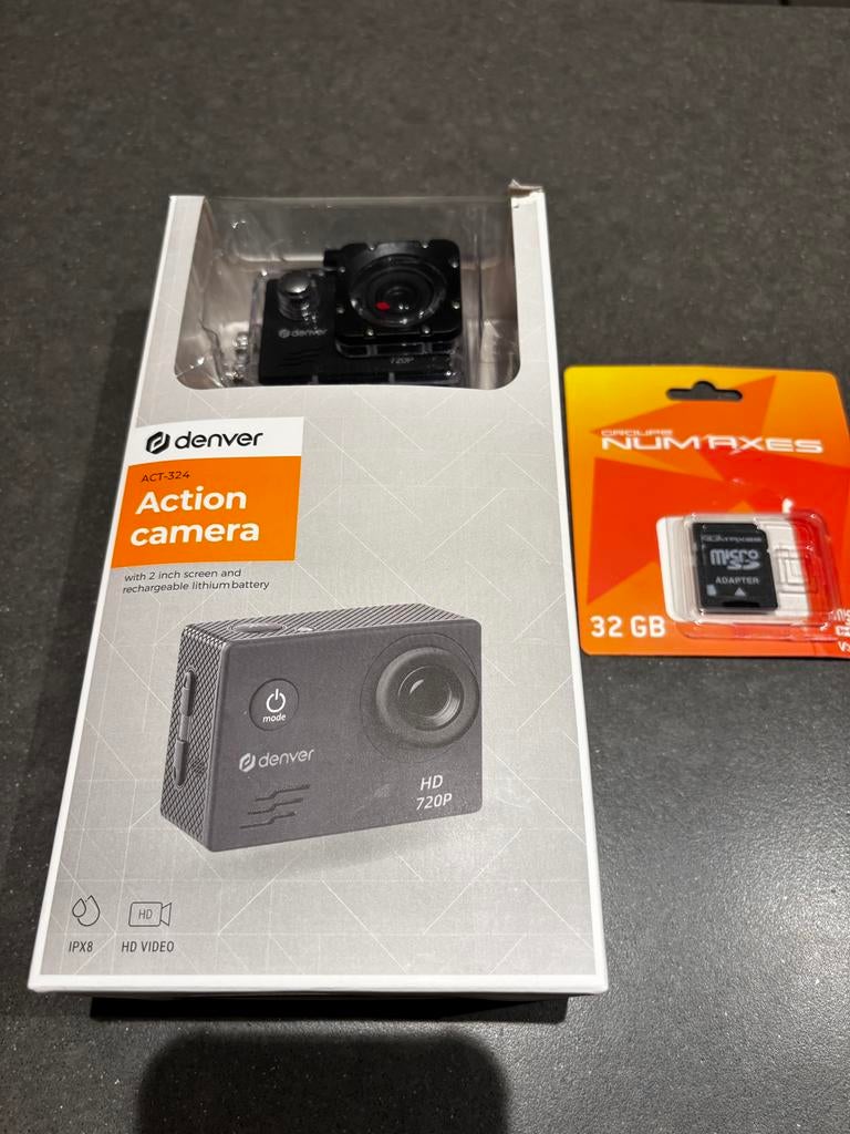 Denver Action Camera + SD-kaart, nieuw!, Audio, Tv en Foto, Actiecamera's, Ophalen of Verzenden, Nieuw, Overige merken