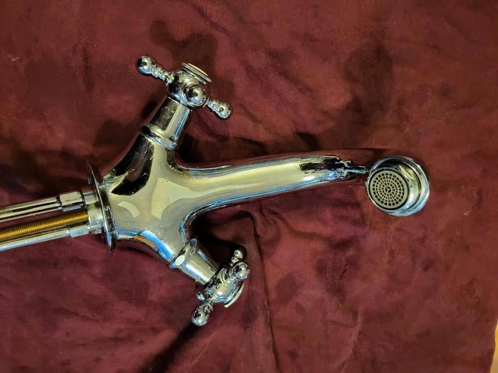 Vintage Chroom Wastafelkraan, Niet bekend, Ophalen of Verzenden, Niet bekend, Kraan