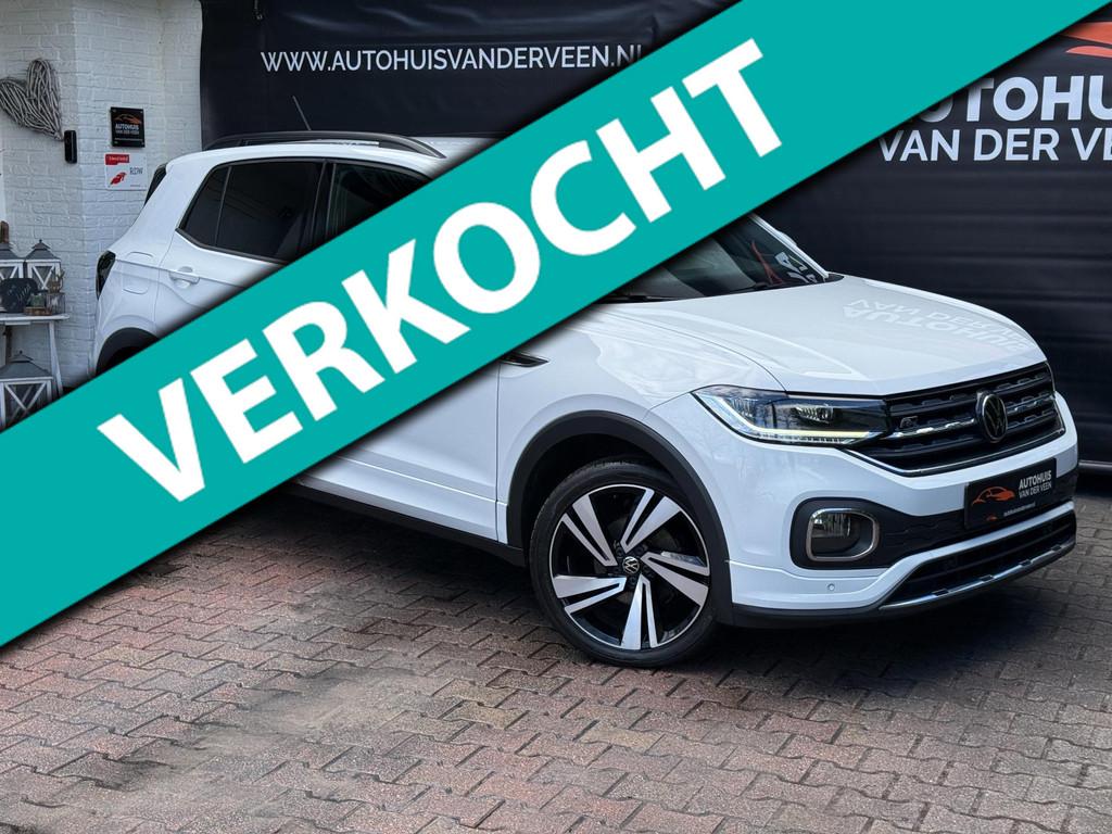 Volkswagen T-Cross 1.0 TSI R-Line 110 PK! , ACC/Clima/Camera, Auto's, T-Cross, Gebruikt, Leder en Stof, Wit