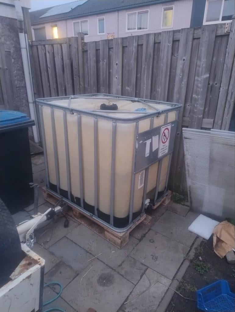 IBC Opslagtank - 1000 Liter Watertank, Tuin en Terras, Regentonnen, Ophalen