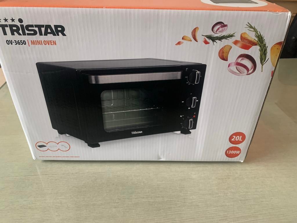 Tristar OV-3650 Mini Oven nieuw, Minder dan 45 cm, Nieuw, Ophalen of Verzenden, Oven met grill