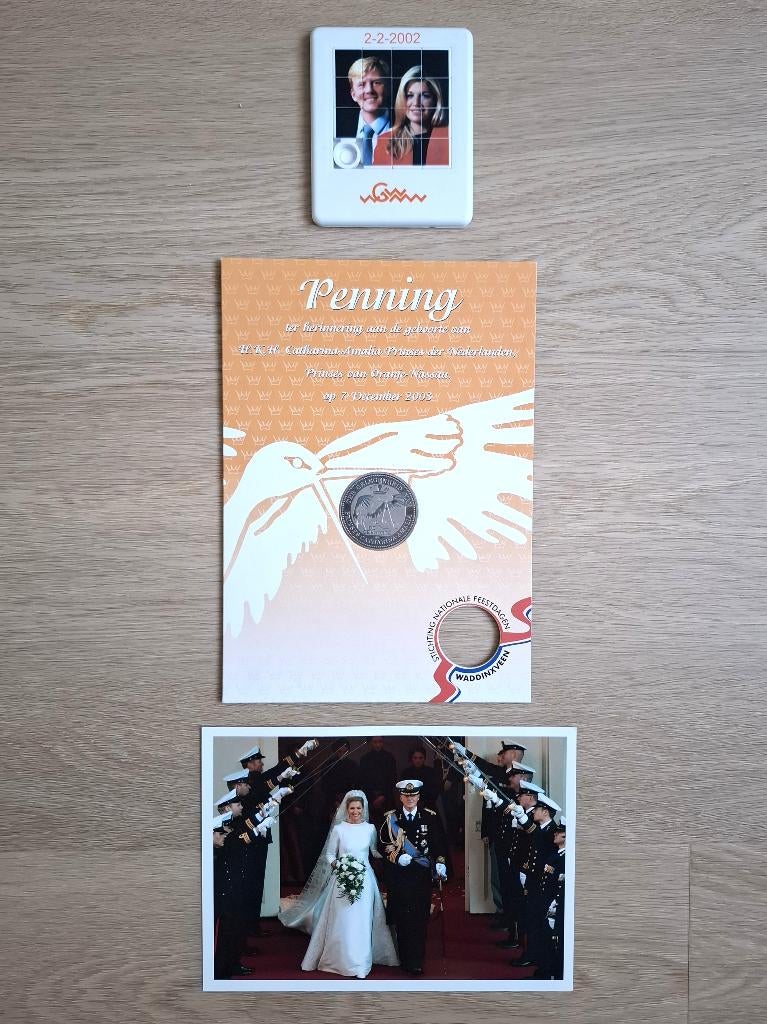Penning van Amalia, Postzegels en Munten, Penningen en Medailles, Overige materialen, Nederland, Ophalen of Verzenden