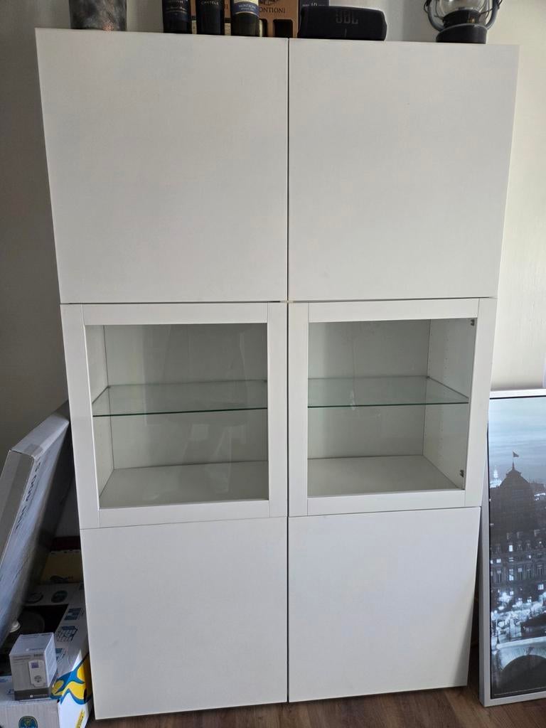 IKEA BESTÅ kast (h193xb120xd42) met 6 deuren, waarvan 2 vitr, 100 tot 150 cm, Ophalen of Verzenden, 150 tot 200 cm, 25 tot 50 cm