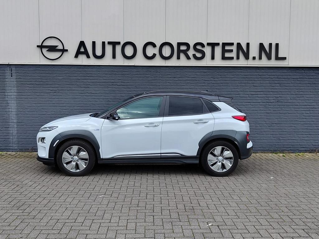 Hyundai KONA EV 64kWh 204pk SOH 100% Leer Premium Schuif-/Ka, Gebruikt, Zwart, Wit, 39 min
