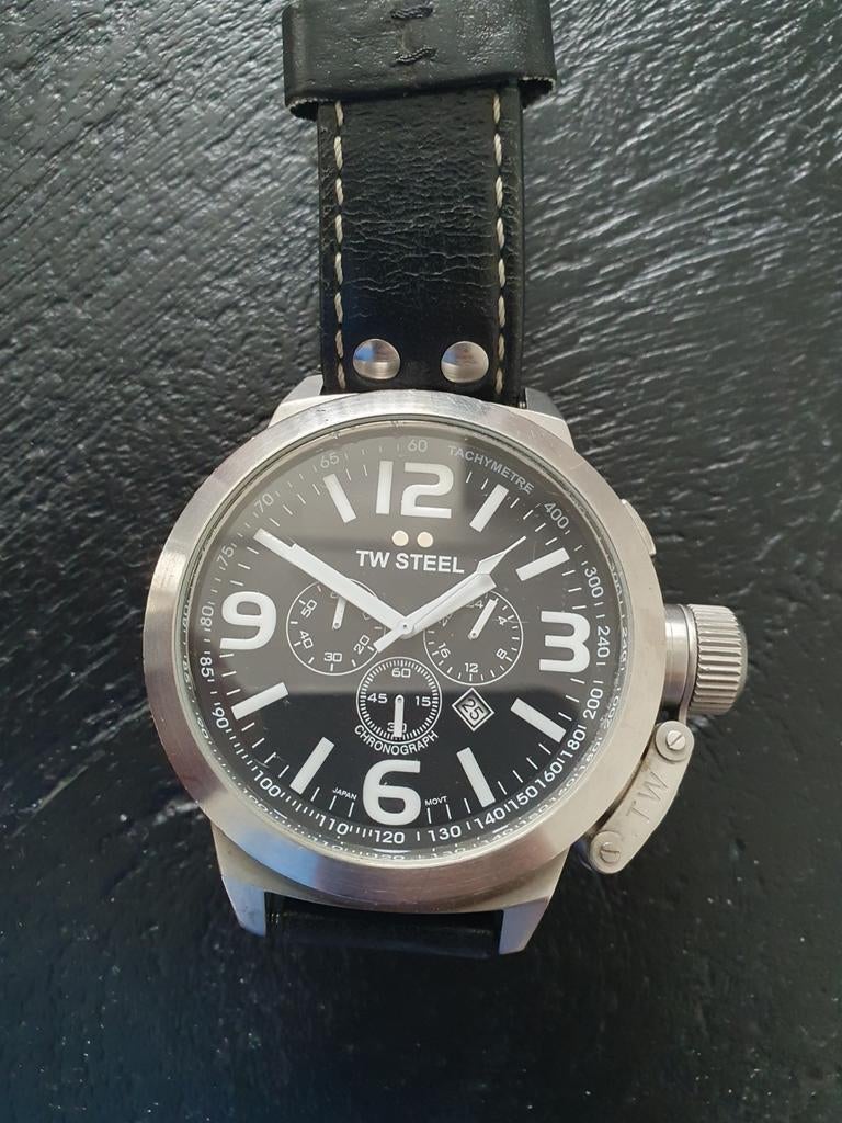 Tw steel, Ophalen of Verzenden, Zo goed als nieuw, Leer, Overige merken