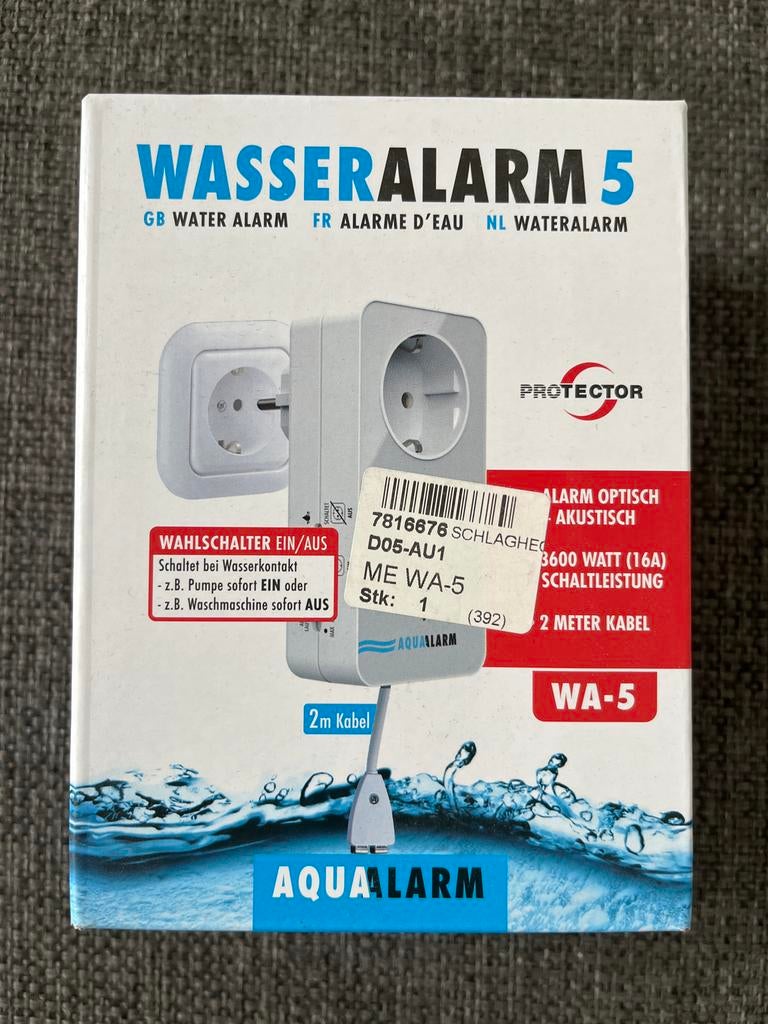 Watermelder met stopcontact, Doe-het-zelf en Verbouw, Alarmsystemen, Nieuw, Detector, Sensor of Melder, Overige soorten, Ophalen of Verzenden