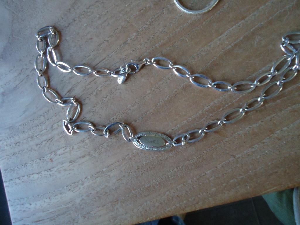 mooie echt zilveren ketting schakel met  esprit logo 925, Ophalen of Verzenden, Zo goed als nieuw, Zilver, Zilver