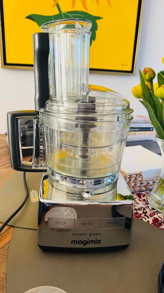 Magimix Compact 3200XL chroom, 2 tot 3 liter, Ophalen, Zo goed als nieuw, 3 snelheden of meer