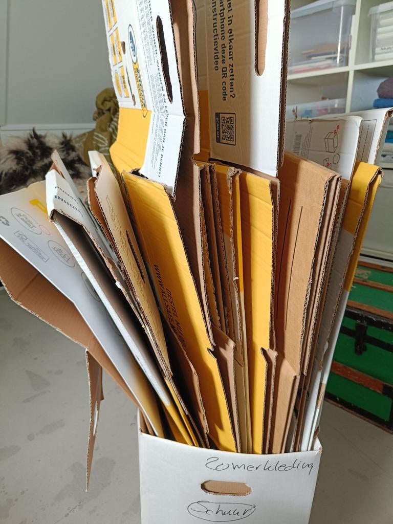 Gratis verhuisdozen (14x), Doe-het-zelf en Verbouw, Kratten en Dozen, Doos, 40 tot 60 cm, 50 tot 75 cm, Ophalen of Verzenden