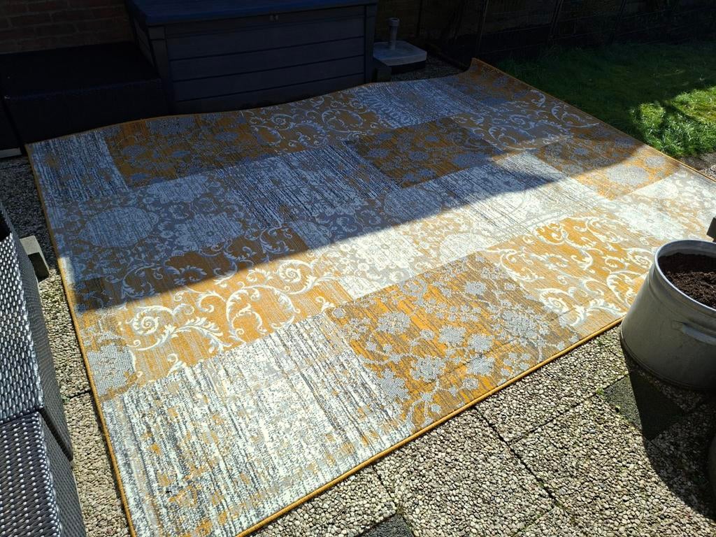 Patchwork Vloerkleed, Ophalen, 200 cm of meer, 200 cm of meer, Grijs