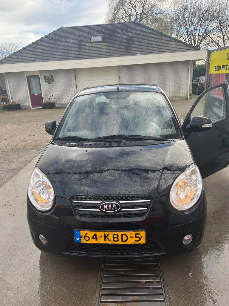 Kia Picanto 1.0 2009 Zwart nieuwe APK !!!!, Auto's, Kia, Voorwielaandrijving, 4 cilinders, 400 kg, Zwart