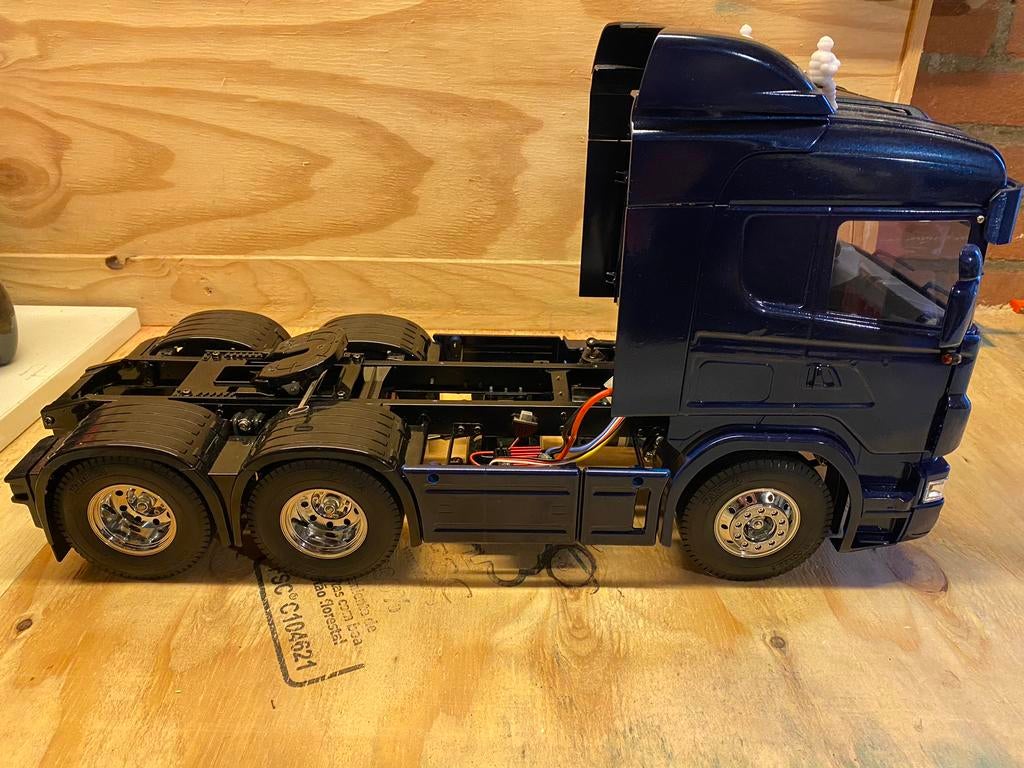 Tamiya scania rc truck te koop, Hobby en Vrije tijd, Modelbouw | Radiografisch | Auto's, Ophalen, Zo goed als nieuw, Auto onroad