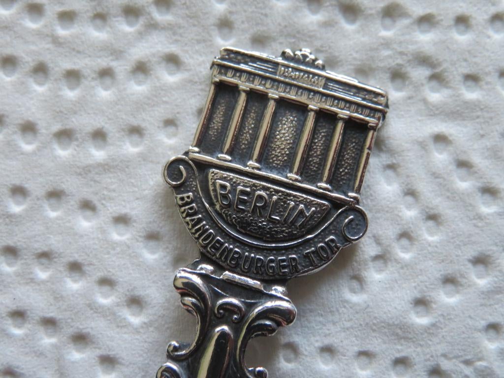 Verzilverd Lepeltje Brandenburger Tor Berlijn / Berlin, Overige materialen, Verzenden, Verzilverd, Zo goed als nieuw