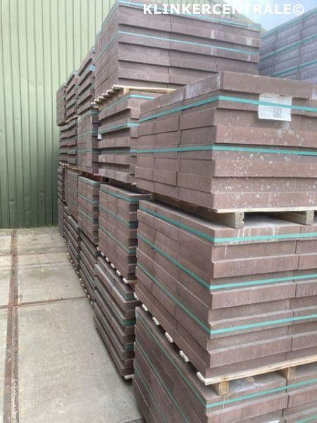 100m2 bruin en ivory beton vlakstenen 30x40x6cm  terrassteen