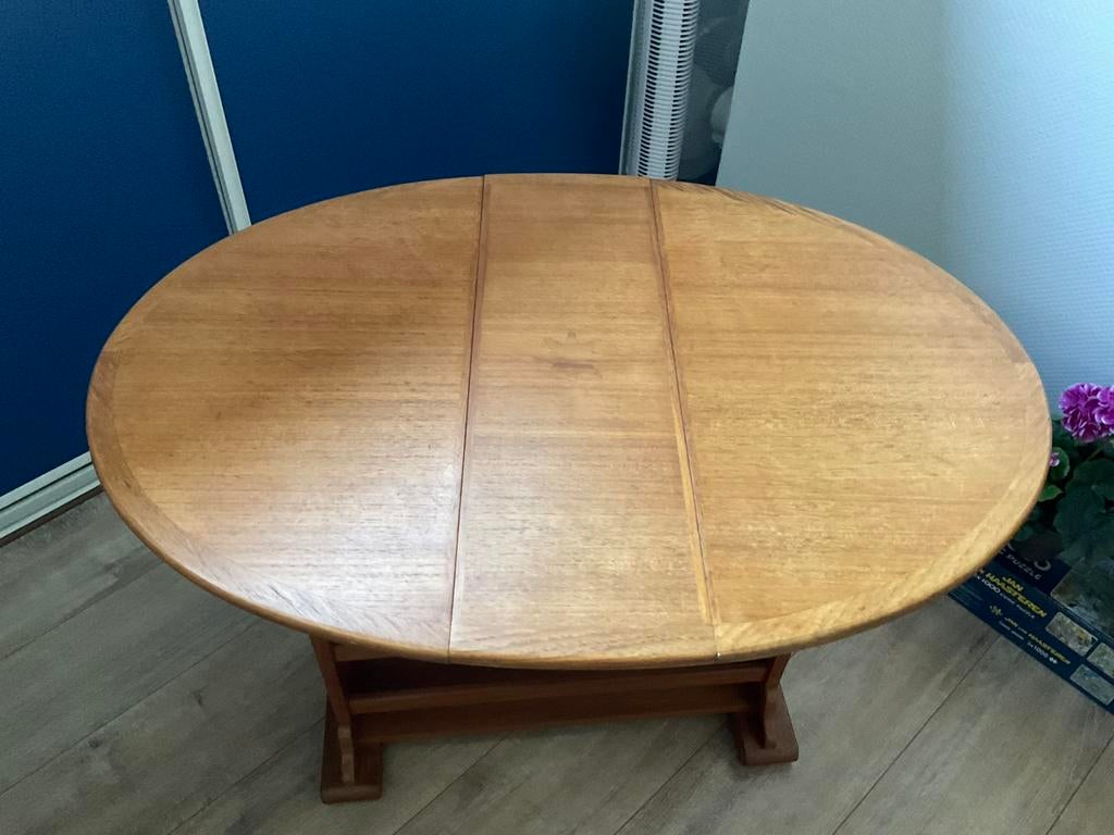 Teak houten scheepstafel, Caravans en Kamperen, Ophalen, Zo goed als nieuw