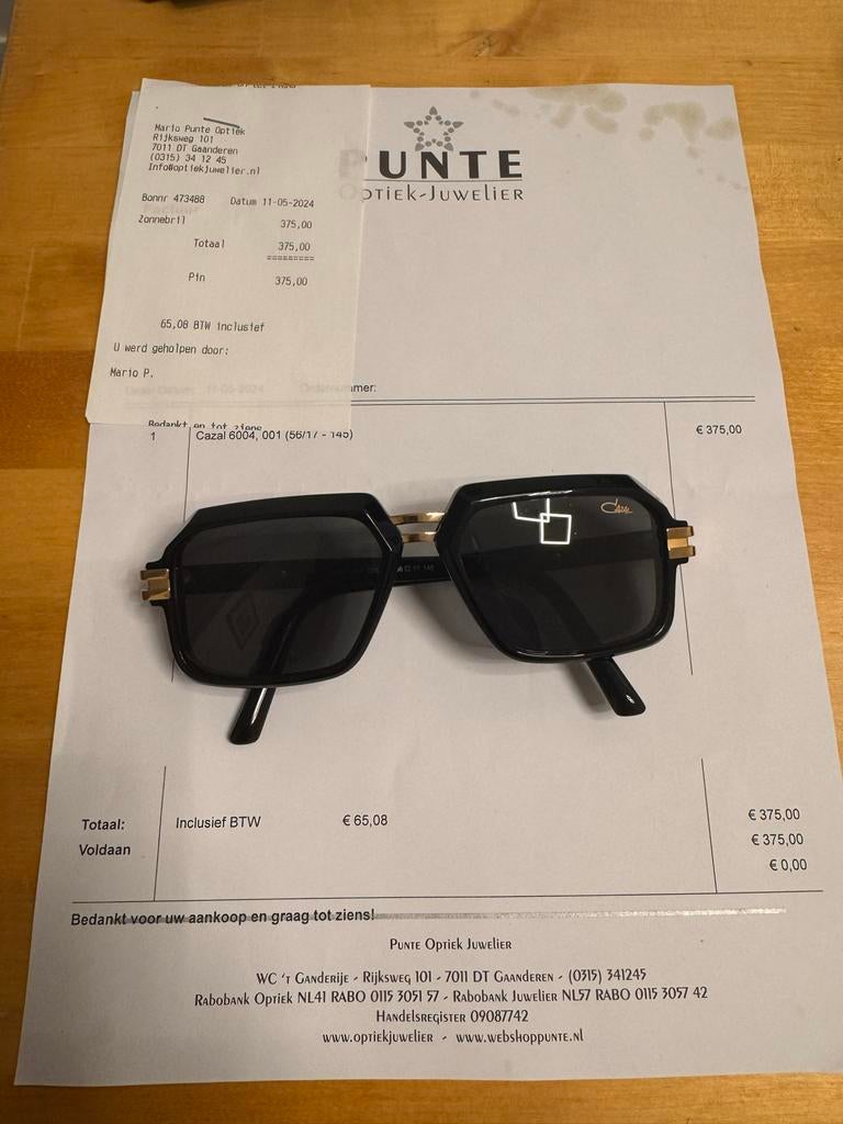 Cazal 6004 Zonnebril - Zo goed als nieuw, Sieraden, Tassen en Uiterlijk, Zonnebrillen en Brillen | Heren, Overige merken, Zonnebril