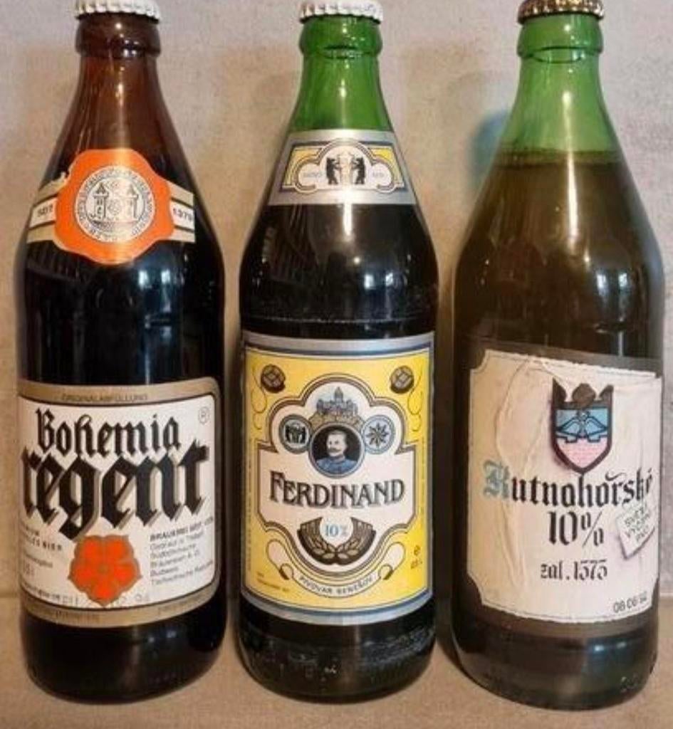 3 Tsjechische bieren: Bohemia, Ferdinand & Kutnohorský, Verzamelen, Biermerken, Gebruikt, Flesje(s), Overige merken, Ophalen of Verzenden