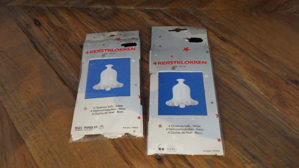 mooie kerstklokken van papier, Ophalen of Verzenden, Gebruikt