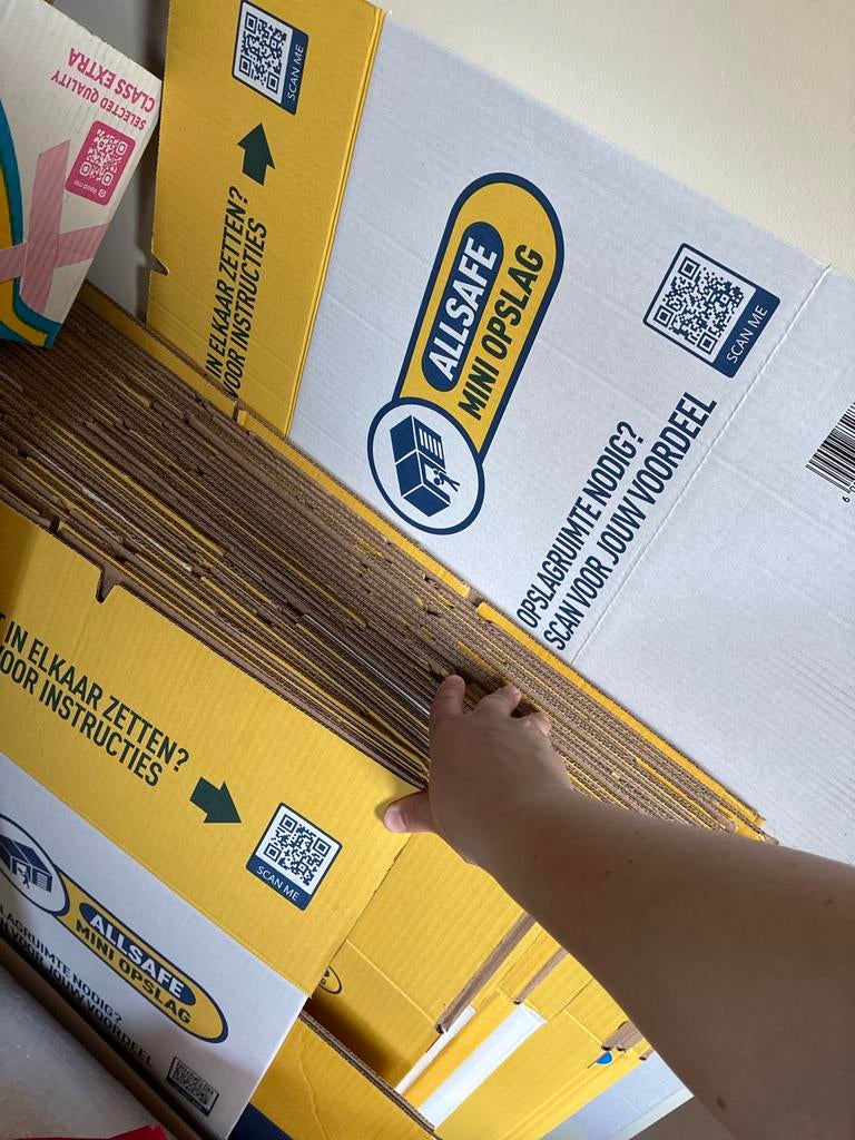 Verhuisdozen Allsafe 50L en XL 63L, Ophalen, Doos, 40 tot 60 cm, Opvouwbaar