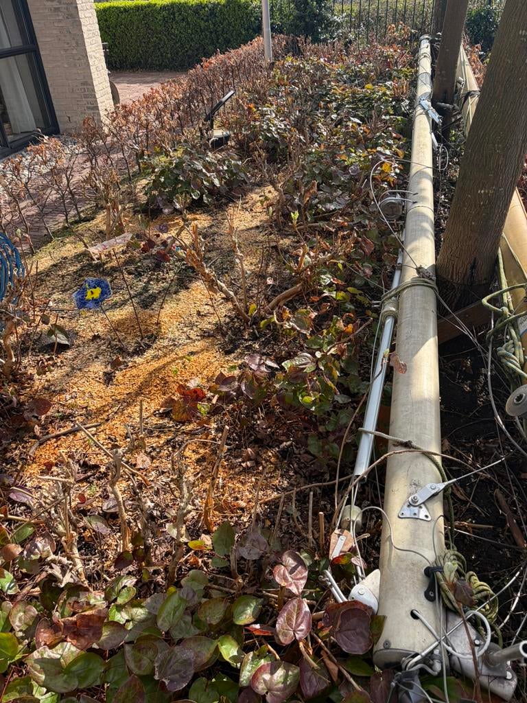 Aluminium mast zeilboot 8,66cm lang met toebehoren, Ophalen, Gebruikt, Overige typen