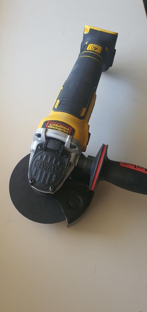Dewalt DCG405 18V Li-Ion accu haakse slijper body 125mm, Ophalen of Verzenden, Zo goed als nieuw, 700 tot 1000 watt, Haakse handslijpmachine