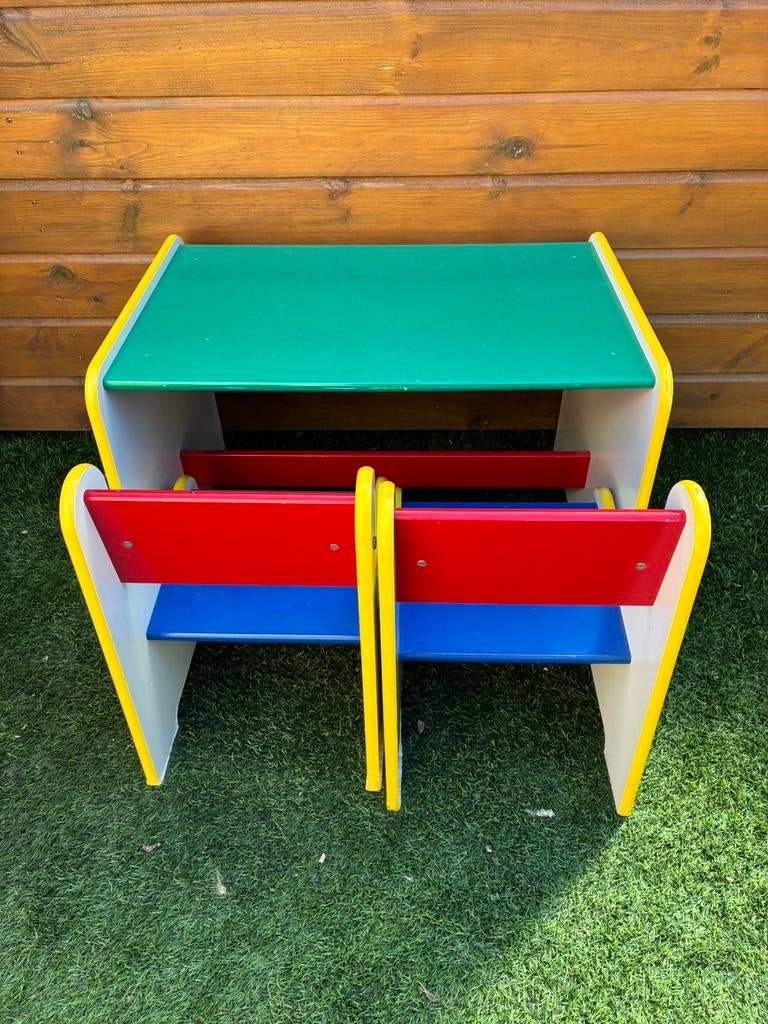 Kindertafel met stoeltjes (stevig), Ophalen, Gebruikt