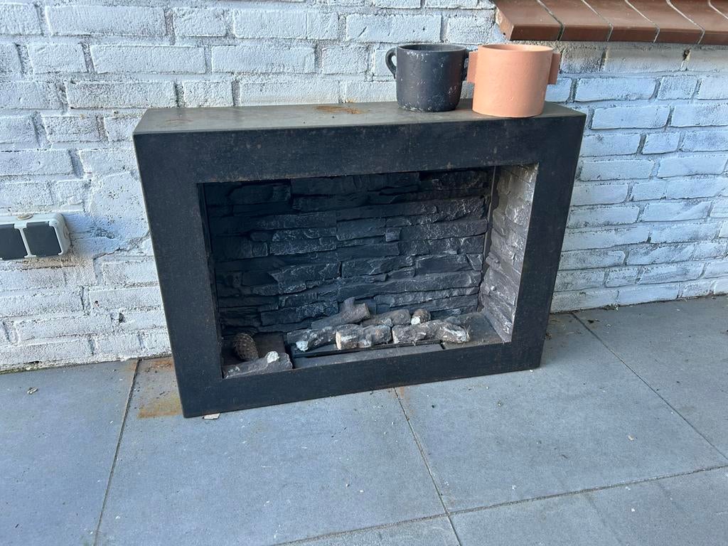 Stijlvolle Bio Ethanol Haard - Modern Design tuin terras, Huis en Inrichting, Haarden, Ophalen, Gebruikt, Vrijstaande haard, Overige soorten