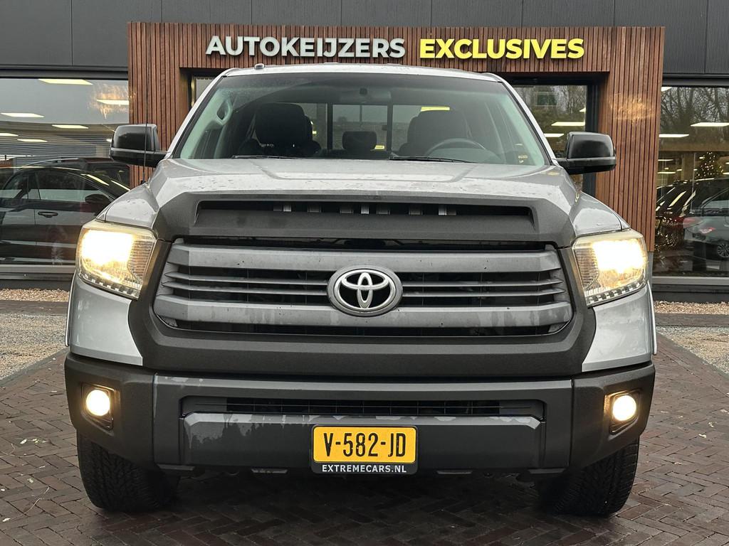 Toyota Tundra 5.7 V8 Double Cab Luxe Leder Airco Cruise Trek, Automaat, Euro 5, Stof, Gebruikt