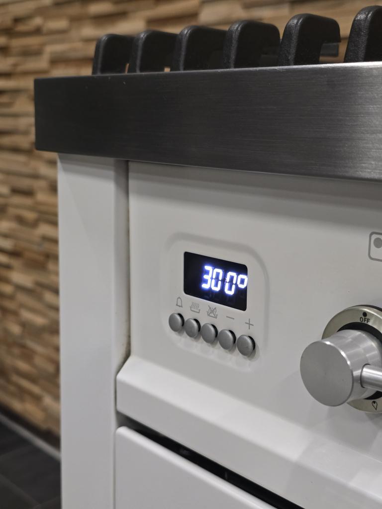 Luxe Fornuis Boretti 90cm wit + rvs 6 pits 300 oven, Niet ingevuld, 60 cm of meer, Niet ingevuld, Ophalen of Verzenden