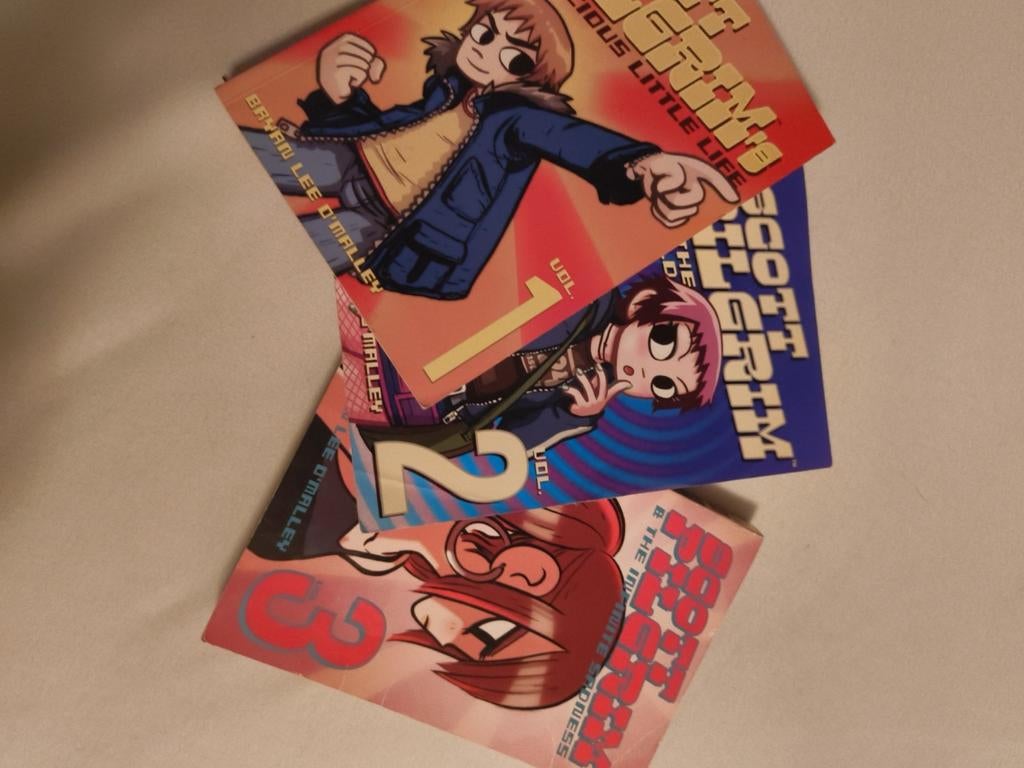 Scott Pilgrim stripboeken - Deel 1, 2 en 3, Boeken, Meerdere stripboeken, Ophalen of Verzenden, Zo goed als nieuw, Bryan Lee O'Malley