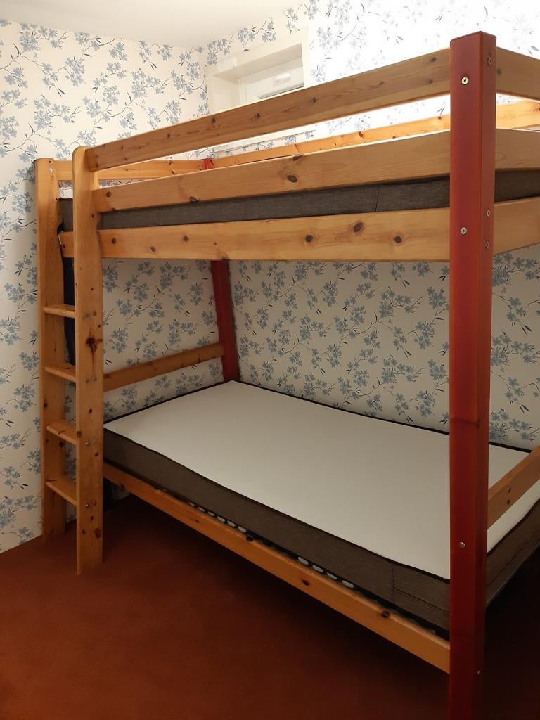 Houten stapelbed met ladder, Ophalen, Tweepersoons, Stapelbed