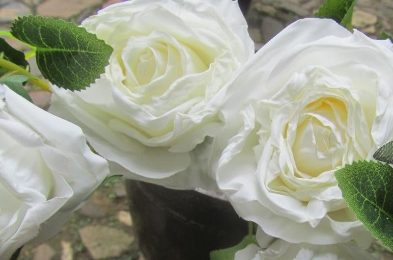 OPRUIMING - ROZEN - KUNST - WIT - VAN 2,50 NU 1,50, Ophalen of Verzenden, Nieuw