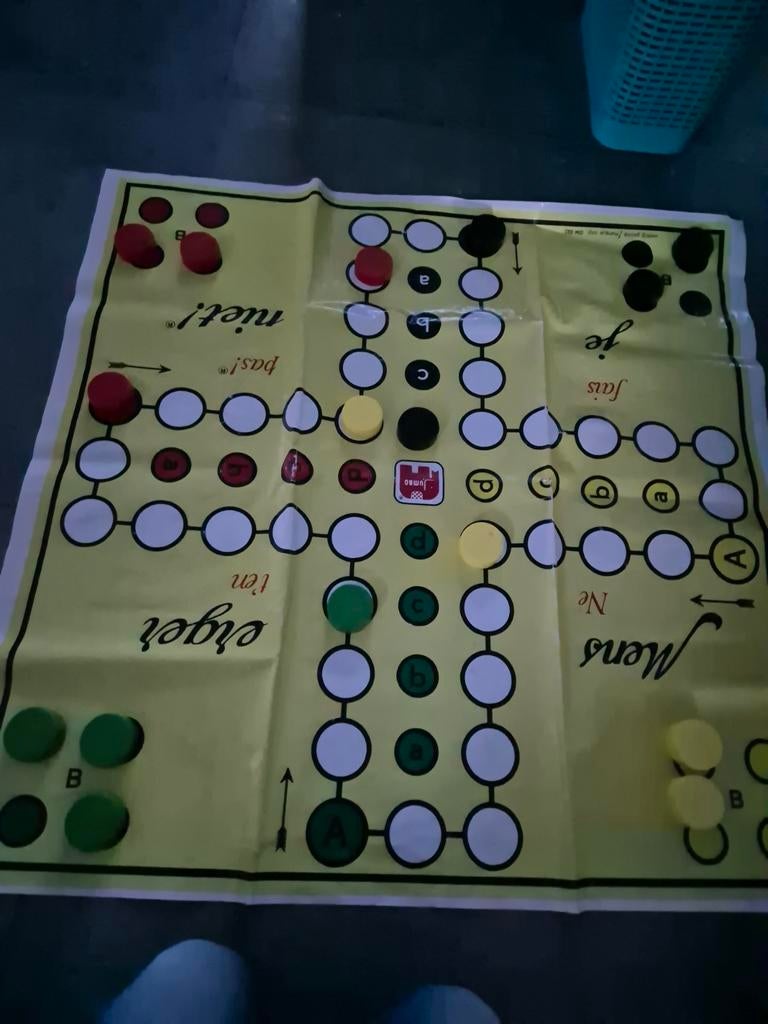 Mens Erger Je Niet - Groot Formaat Vloerspel, Drie of vier spelers, Ophalen of Verzenden, Gebruikt, Jumbo