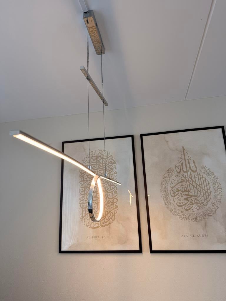 Eettafel lamp, Ophalen of Verzenden, Gebruikt, Metaal, 75 cm of meer