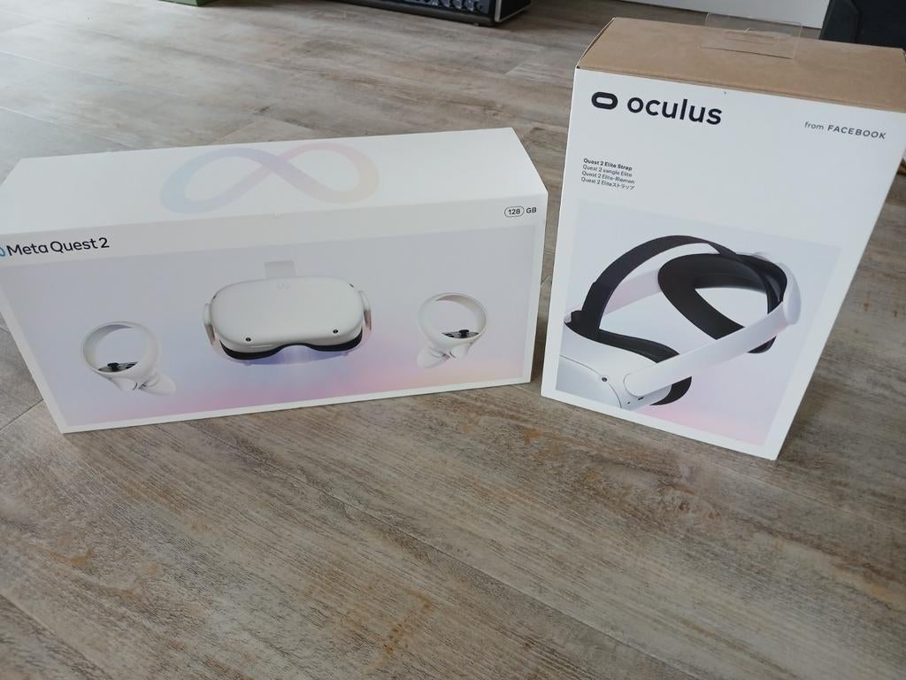 Meta Quest 2 VR + Quest 2 Elite Strap, Ophalen, Gebruikt, VR-bril, Overige platformen