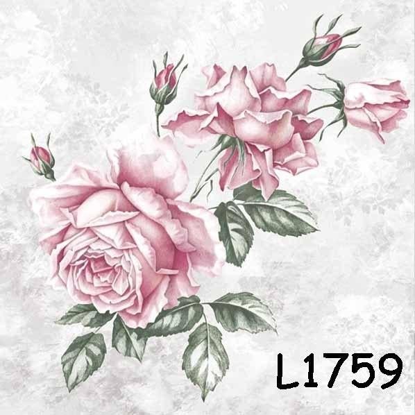 Servetten decoupage/bullet journal * vintage rose L1759, Verzenden, Nieuw, Materiaal