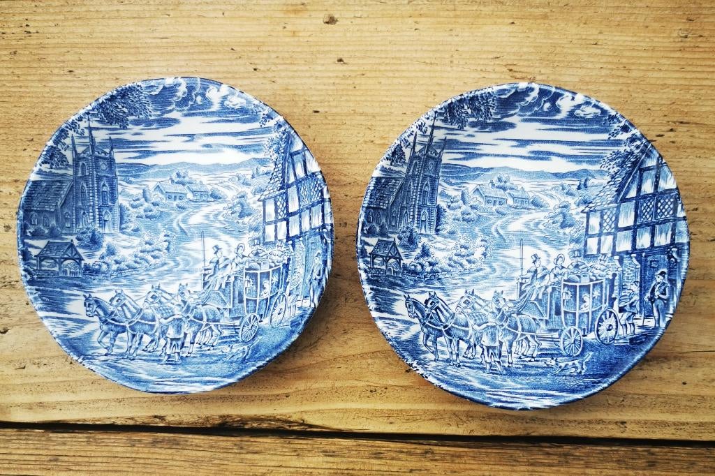 Twee schaaltjes van Enoch Wedgwood (tunstall) ltd., Ophalen of Verzenden