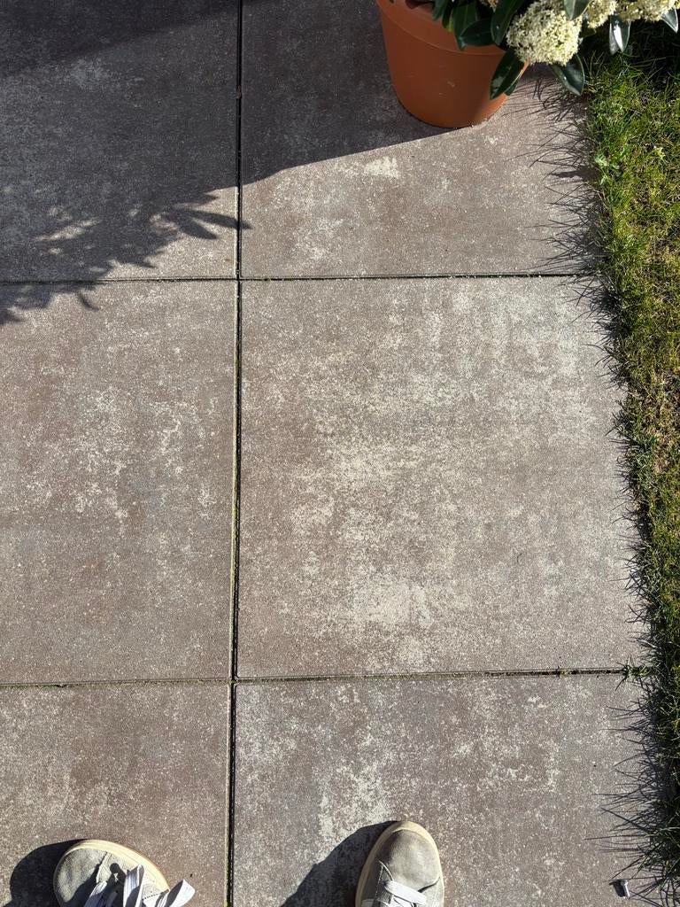 Terrastegels 60x60 Stenen, Ophalen, Gebruikt, Beton, Terrastegels