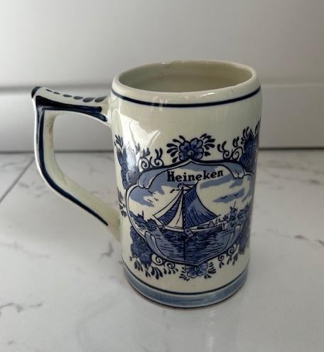 Heineken bierpull Delfsblauw, Verzamelen, Biermerken, Ophalen of Verzenden, Zo goed als nieuw, Overige typen, Heineken