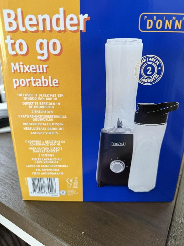 Prima Donna blender to go, Witgoed en Apparatuur, Blenders, Ophalen of Verzenden, Nieuw