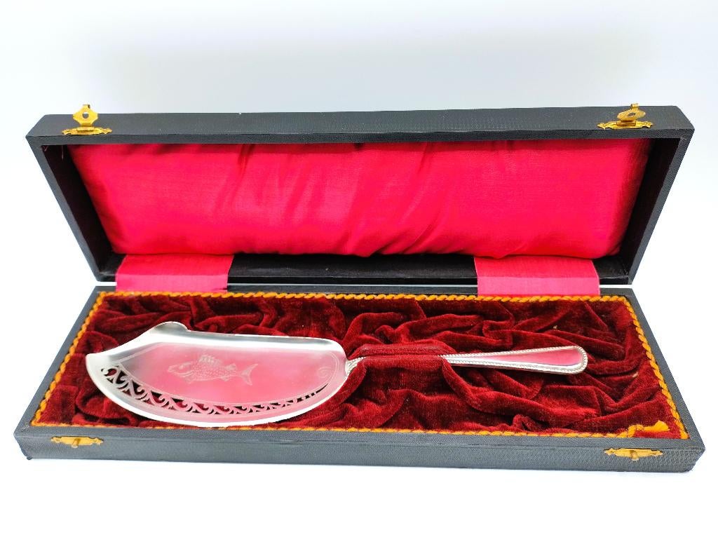 Zilveren visschep, J.A.A. Gerritsen, Zeist, 1912, Verzenden, Zilver