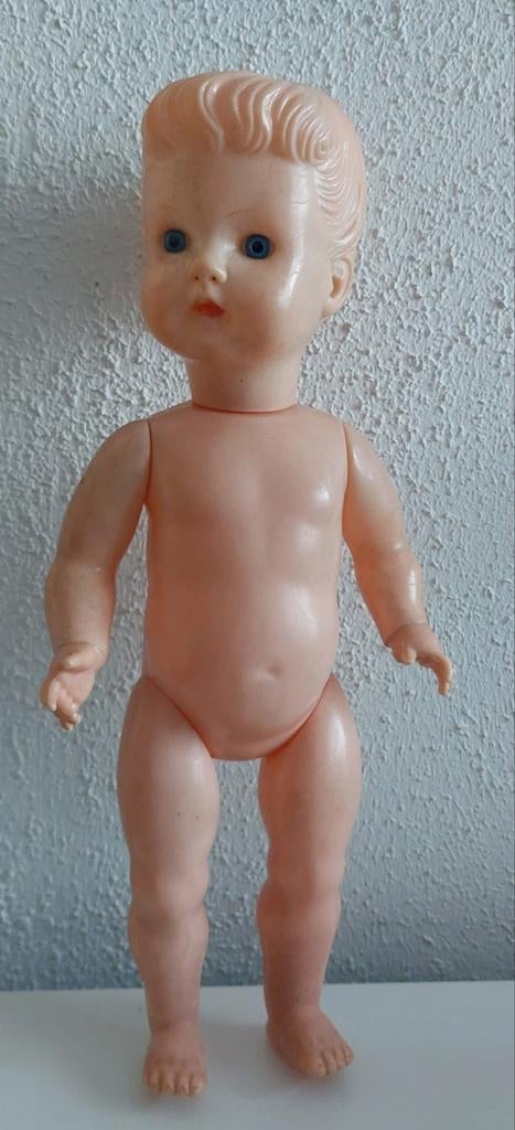 Oude/vintage Kader pop 33 cm zeldzaam kapsel, Ophalen of Verzenden, Gebruikt, Pop