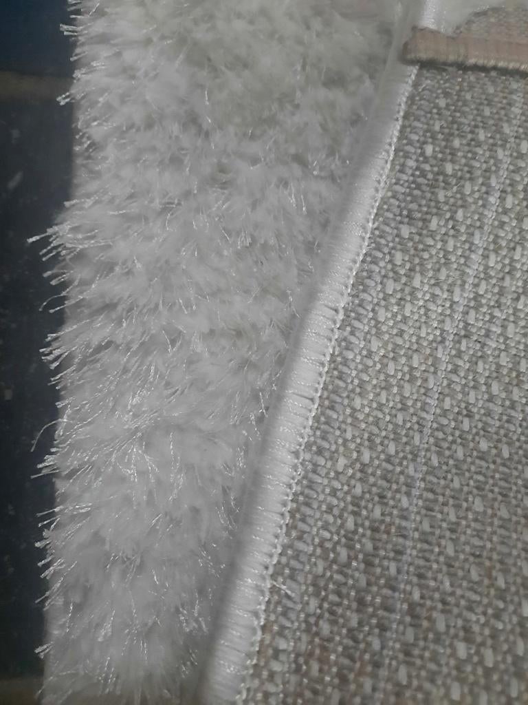 Luxe hoogpolig vloerkleed Shaggy Brilliant Snow 200 x 290 cm, Ophalen, Wit, 200 cm of meer, Rechthoekig