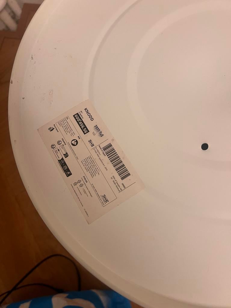 KNODD Ton met deksel, wit, 40 l - IKEA, 40 liter of meer, Ophalen of Verzenden, Zo goed als nieuw, Metaal