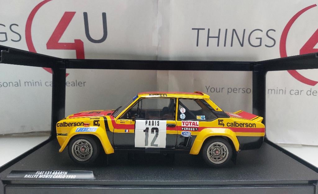 Solido 1:18 Fiat 131 Abarth #12 7e Rally Monte Carlo 1980, Hobby en Vrije tijd, Modelauto's | 1:18, Ophalen of Verzenden, Nieuw